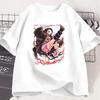 Hot Anime Kamado Nezuko Printing T-shirt Women Unisex Fashion Short Sleeve Street Casual Personality Summer T-shirt