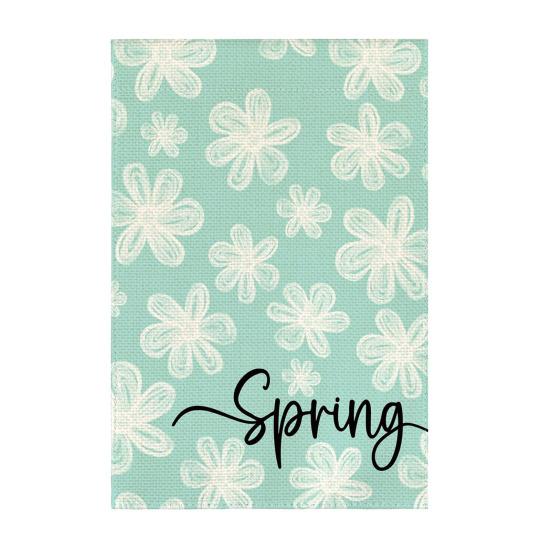 Spring Summer Floral Garden Flag 12x18 Inch Vertical Double Sided Colorful Flowers Welcome Yard Decor Farmhouse Outdoor Burlap Flag