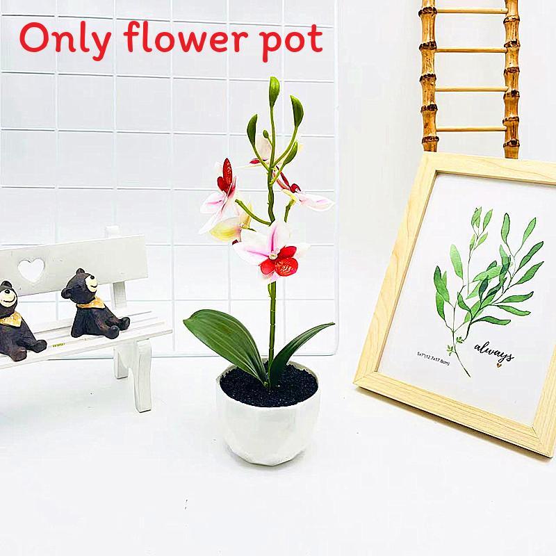 Potted Simulated Phalaenopsis Artificial Artificial Flower Desktop Ornament