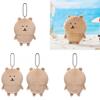 Plush Chiikawa Black Bear Expression Hanging Keychain Collectors Bag Ornament