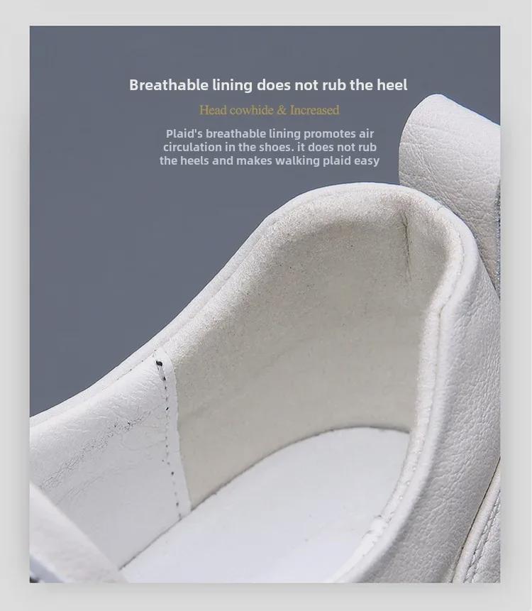 Мужские универсальные кроссовки из натуральной кожи — дышащая повседневная спортивная обувь в модном белом цвете для весны 2024 года