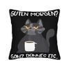 Decorative Pillowcase Guten Morgen Ganz Dnnes Eis Merchandise Seat Throw Pillow Case Cover Zippered Multi-Size