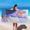Aesthetic Floral Planet Beach Towel, Soft Microfiber Quick Dry Oversized Bath Towel, Boho Summer Pool Blanket 1pcs
