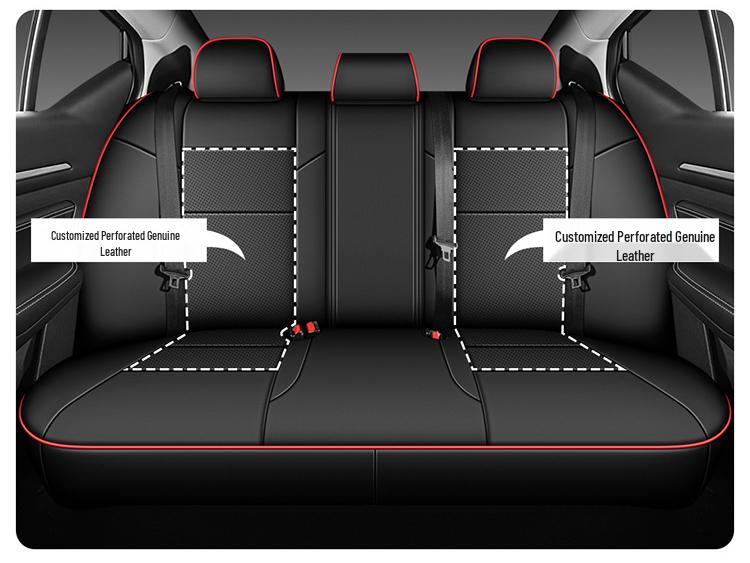 Всесезонные кожаные чехлы на сиденья Nissan Kicks, Полноразмерные подушки для пяти сидений