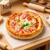 Handmade Jewelry Making Components 2Pcs Mini Resin Pizza Ornaments, Realistic Miniatures, Tiny Small Knick Knacks Food Ornaments for DIY Craft