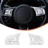 Silver Alloy Steering Wheel Button Cover Trim For Jaguar F-Pace F-TYPE XE XF