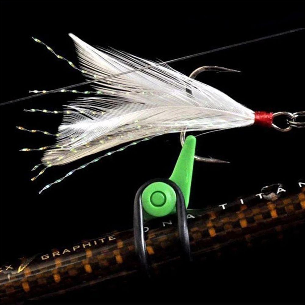 Пластиковые резиновые аксессуары для приманок 10 цветов Джиг-крючки Безопасное хранение Портативный держатель для наживки Рыбалка