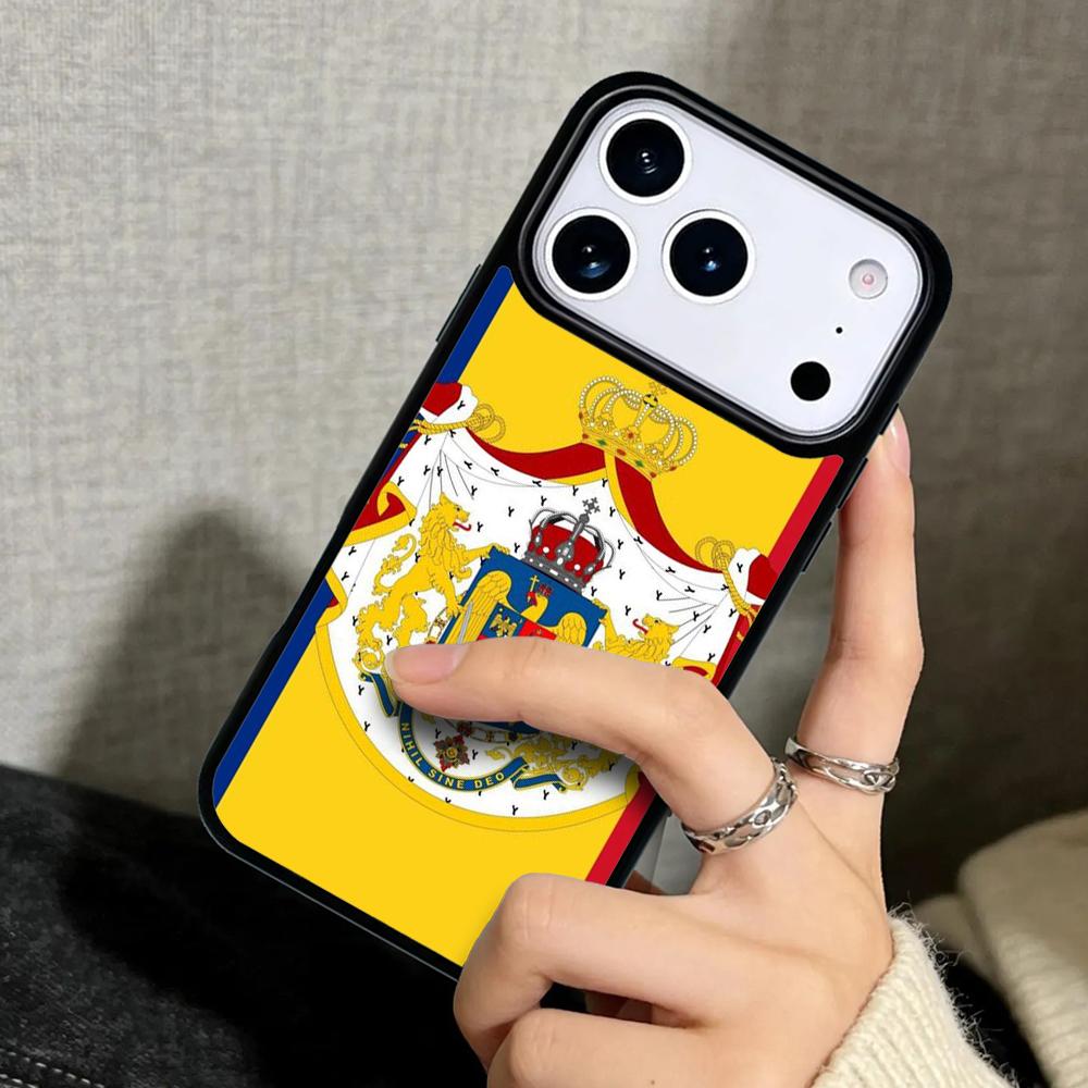 Чехол Case для iPhone 17 Air 16 Pro Max 15 Plus 11 13 Mini 14 12 Задняя крышка телефона Флаг Румынии