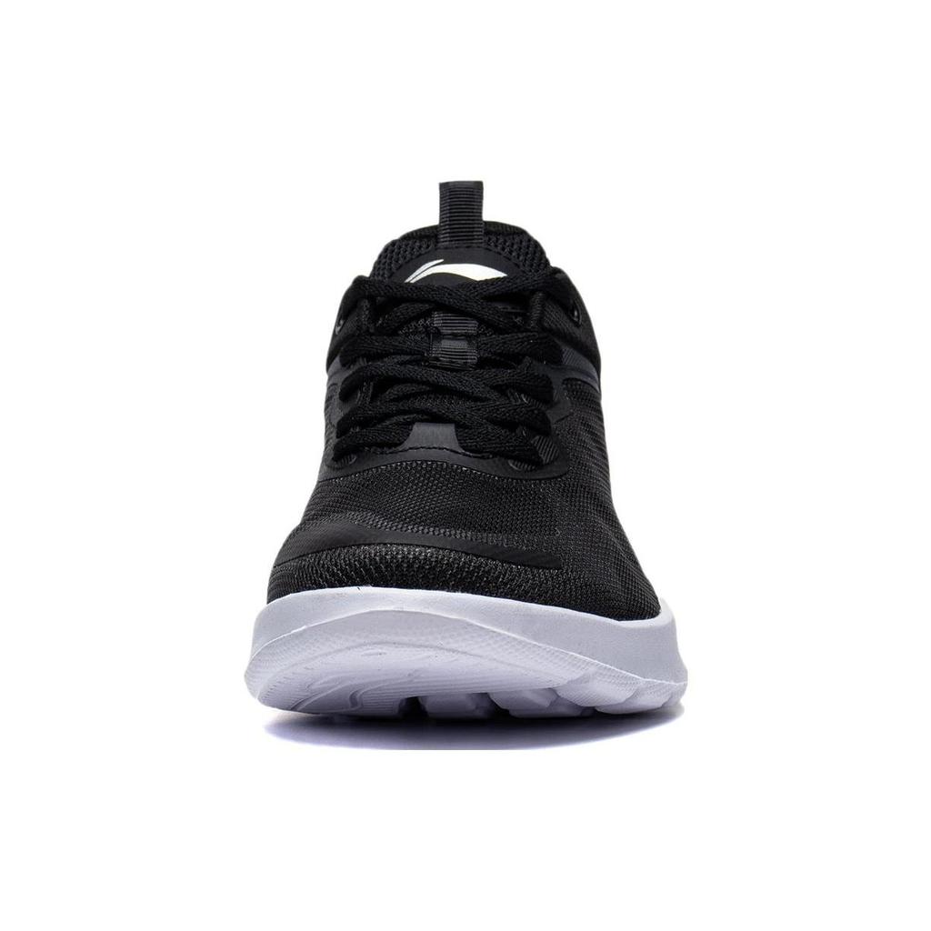 Li Ning Lightweight Soft Rebound Breathable Mesh Fabric TPU Shock Absorbing Durable Breathable Low Top Running Shoes Women Sneaker Black ARST020-2