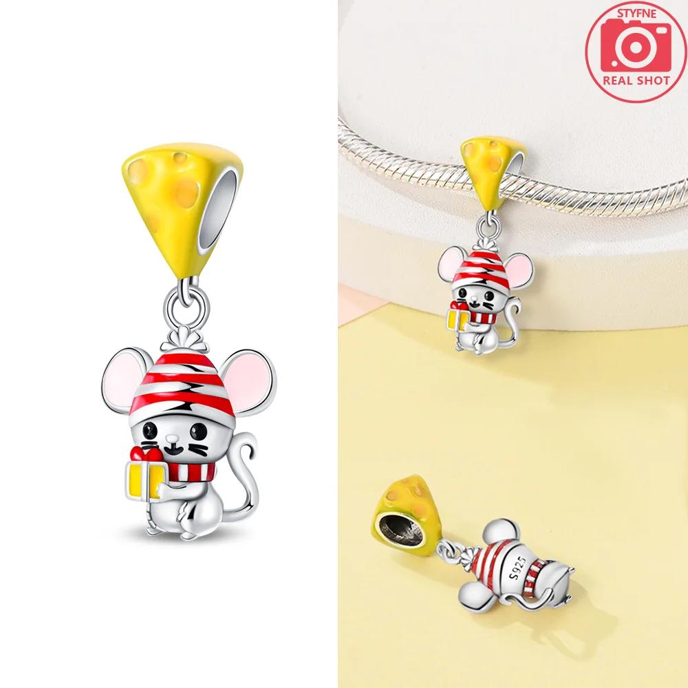 Copper Red Snake Zircon Squirrel Animal Elephant Bead Fit Bracelet Original Jewelry Diy Accessory Women Delicate Gift