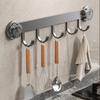 No-Punch Clothes Storage Hook Carbon Steel Entryway Storage Rack Sundries Storage Hook  Bathroom
