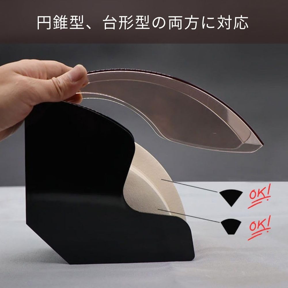 Футляр для кофейных фильтров, Коробка для кофейных фильтров, Держатель для кофейных фильтров, Контейнер для бумаги для кофейных фильтров с крышкой, Пыленепроницаемый, Прозрачный, V01