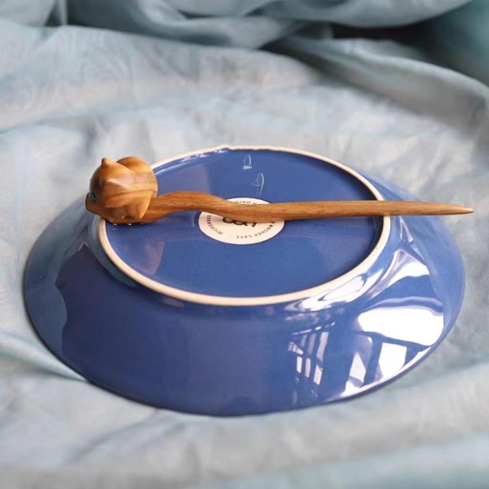 Wooden Sandalwood Cat Hairpin Vintage Blackwood Kitty Hair Stick Exquisite Boys/Girls