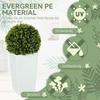 Set of 2 Artificial Eucalyptus Balls 65 cm Artificial Plant with UV Protection, 330 Leaves, Potted, Green