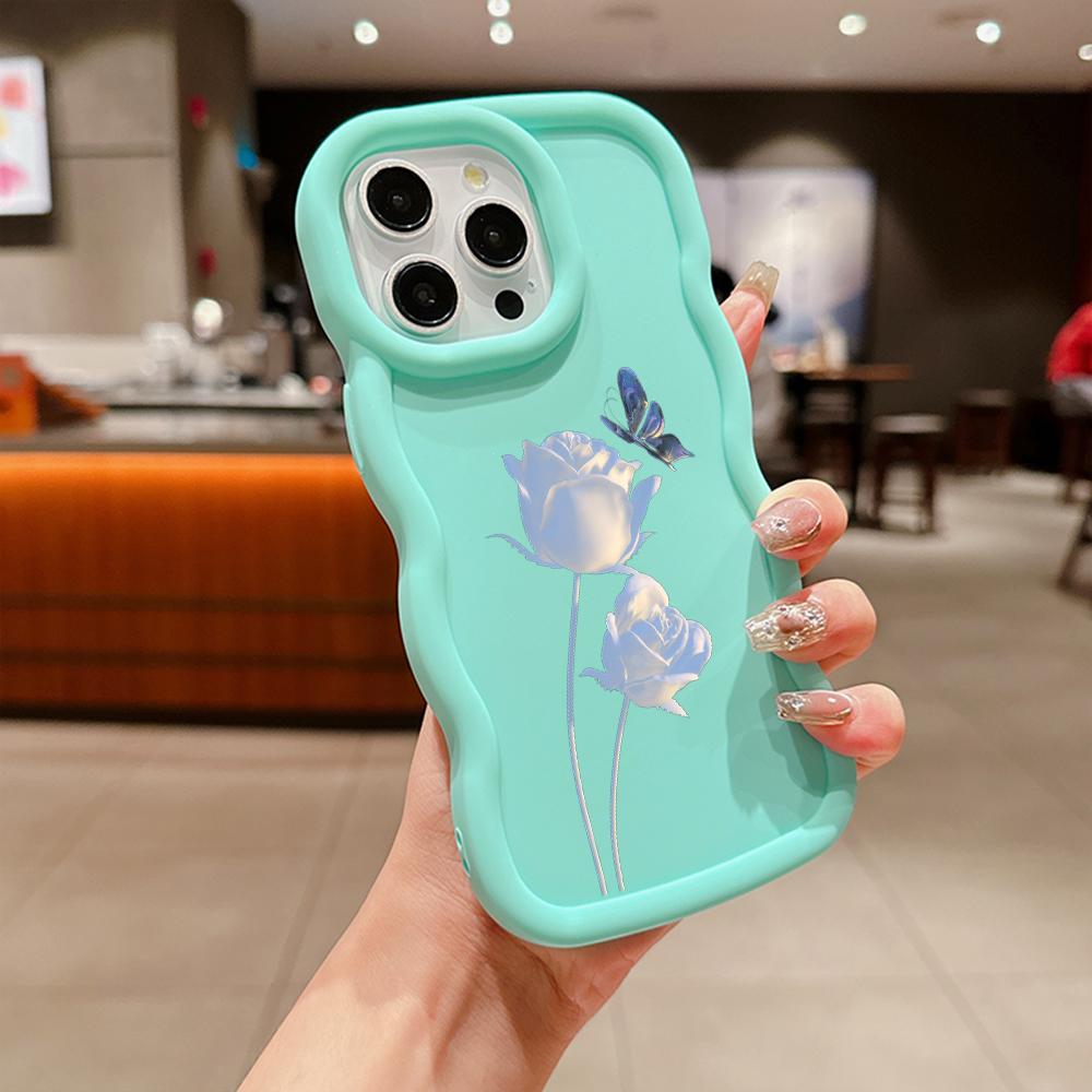 LZ16 Flower Wave Silicone Phone Cases for Samsung A15 S23 FE S24 Ultra A34 A54 A14 A55 Motorola G32 OnePlus Soft Cover