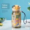 Kids Cartoon Water Sippy Cup with Straw Cute Bear Leakproof Water Bottles Outdoor Portable Drink Bottle Children's Lovely Cup