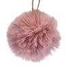 Hanging Bauble Textile Ball Furry Pink 4cm