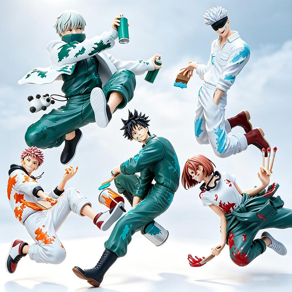 Фигурка из аниме Мерч Jujutsu Kaisen Сатору Годжо Фушигуро Инумаки Итадори Graffiti x Battle Ver. Игрушки Модели из ПВХ Фигурки