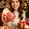 Elastic Stress Ball 1/4Pcs Christmas Fidget Toy Anxiety Relief Squeezable Ball Xmas Theme Sensory Toy Party Favors for Adults and Kids Gadget
