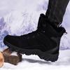 New large size men's velvet snow boots outdoor hiking boots men's combat boots high top field boots casual shoes