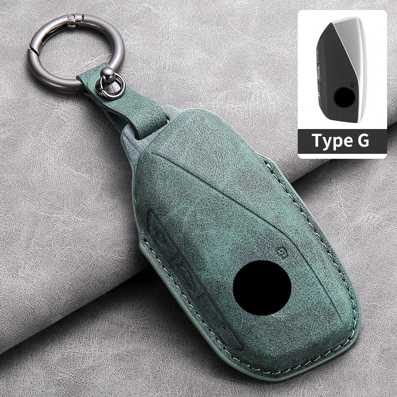 Кожаный чехол-накладка для ключа автомобиля для BMW I7 X7 G07 LCI IX I20 X1 U11 7 серии G70 G09 XM U06 G81 M3 2023 Защита Брелок