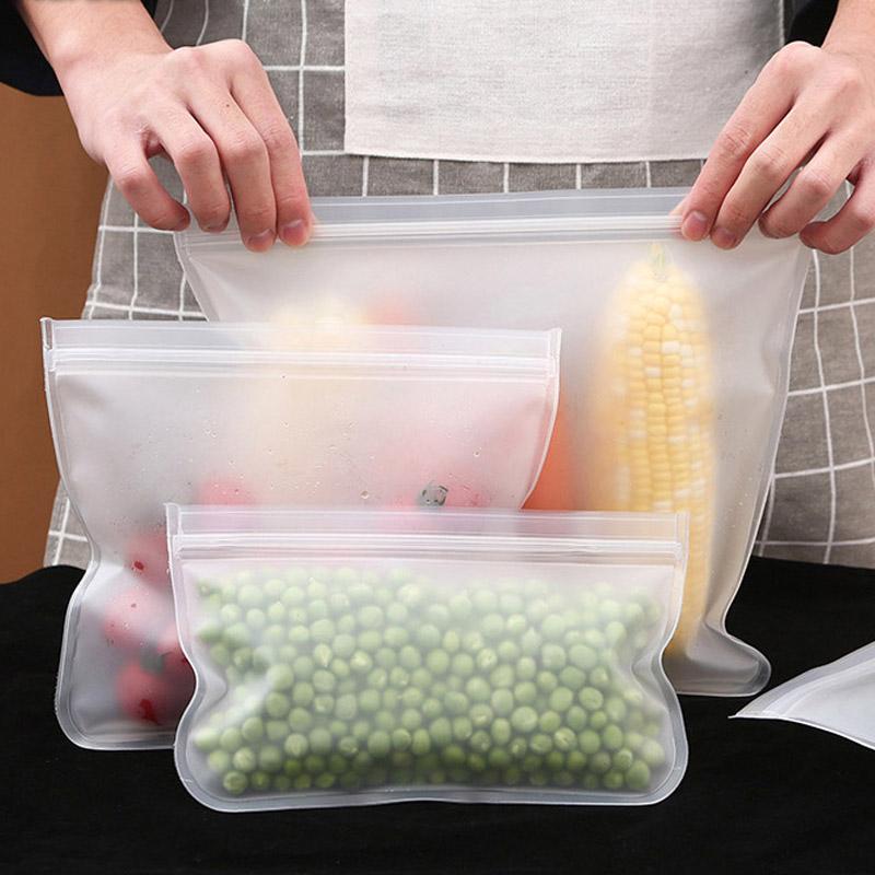 5 шт. Силиконовые контейнеры для хранения продуктов, герметичные, устойчивые, с застежкой-молнией, многоразовые рулоны, для сохранения свежести мяса, фруктов, овощей, качество