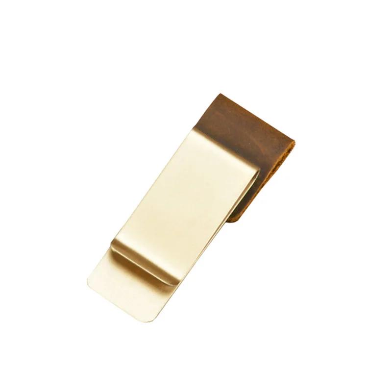 Металлический кожаный держатель для ручек, латунный зажим для карандашей из нержавеющей стали, винтажный держатель для ручек, блокнотов, держатель для ручек, зажим для листов