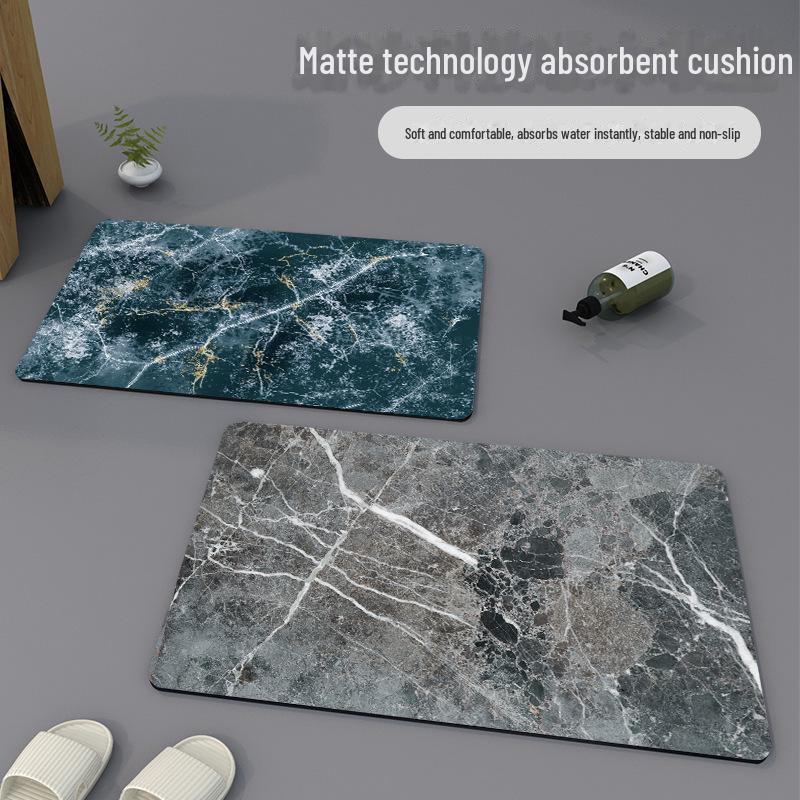 Коврик для ванной комнаты с эффектом абсорбции и диатомита, быстросохнущий, противоскользящий