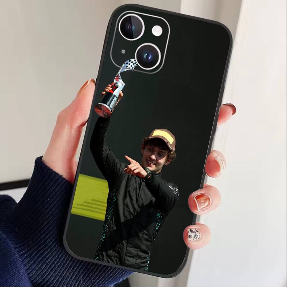 Чехол для телефона L-Kimi Cool A-Antonelli для iPhone 17, 16, 15, 14, 13, 12 Plus, Max Мягкий силиконовый черный чехол