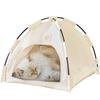 Портативная палатка для кошек, декоративная пещера для кошек, всесезонное использование для домашних кошек и маленьких собак с мягким прохладным ковриком для летнего кошачьего домика