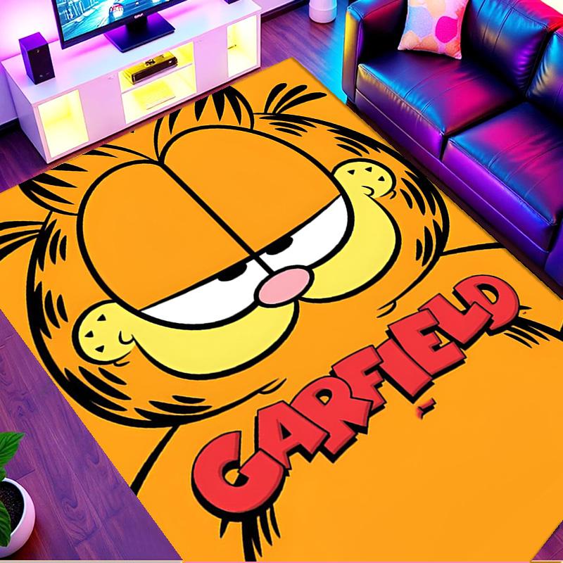 Garfield Print Rug, Washable Floor Carpet, For Entryway Dorm Laundry Room Office Study, Home Decor Birthday Christmas Gift