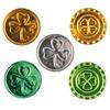 100 шт. Пластиковые Золотые Монеты Детские Золотые Монеты Игрушка Счастливый Четырехлистный Клевер Монеты Забавные Игровые Игрушки для Детей Вечеринка