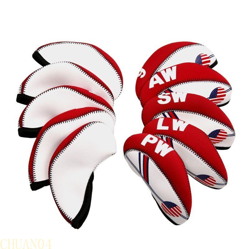 A1A2 10 Pcs/Set Portable Sport Neoprene Golf Club for Head Cover Iron Protective Headcovers for Case