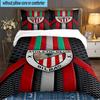 3PCS Football Athletic  Bedding set,Ideal for1pc Duvet Cover And 2pcs Pillowcases Perfect for Christmas gift,Ideal for Bedroom, Dormitory