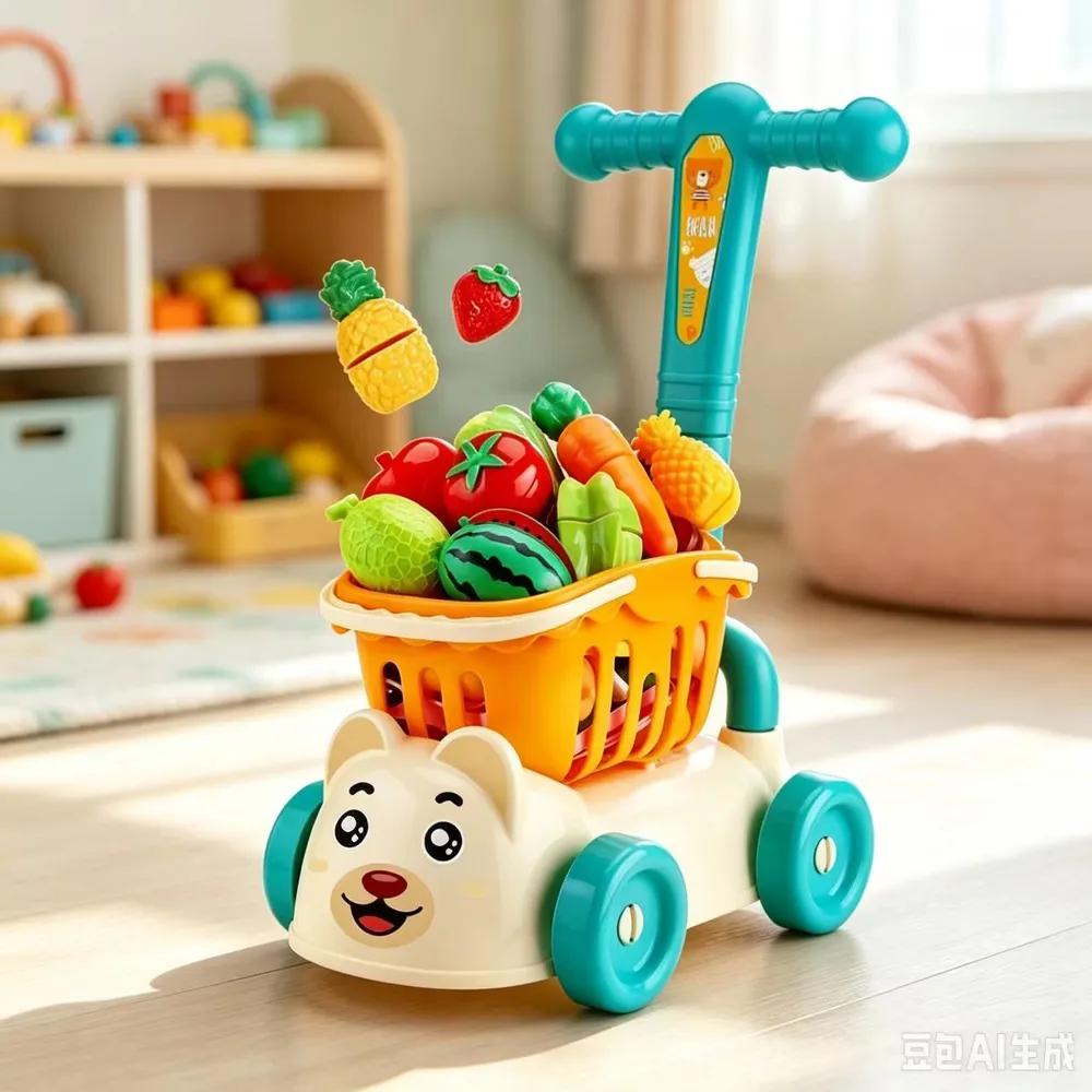 Rolling pin children with handle / food cart childrenlanccircle