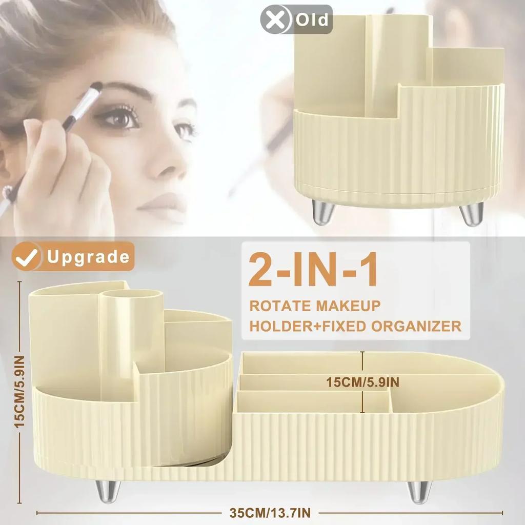 Large Bathroom for Storage Rotating Countertops,desk Capacity Holder Decor Vanity Container Brush Organizer Makeup Makeup 360°