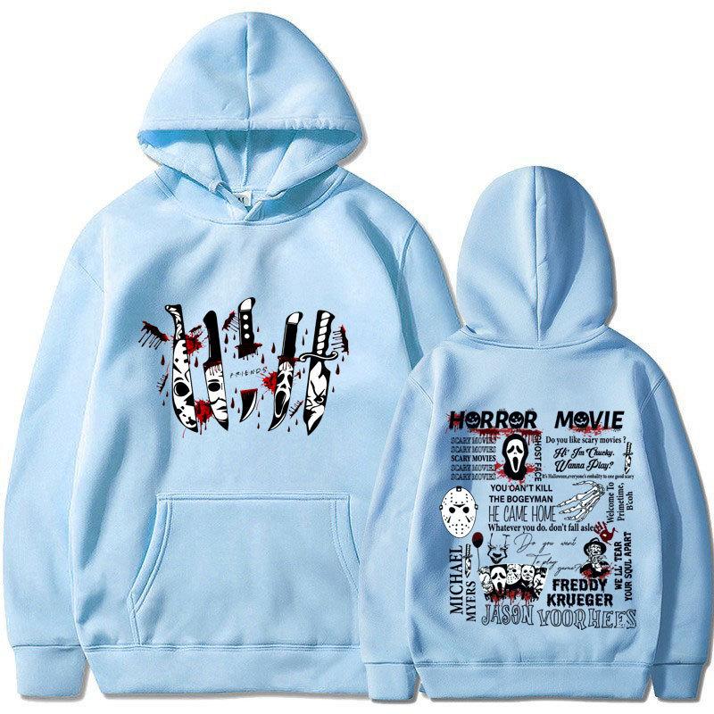 Friends Knife Horror Movie Halloween Hoodies Causal Unisex Hoodies
