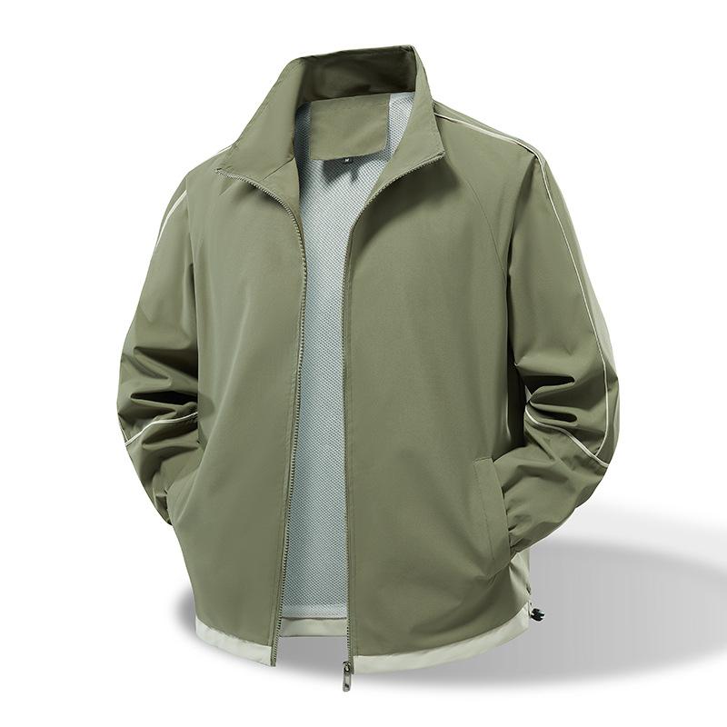 Свободный жакет с воротником-стойкой, простой и универсальный, повседневная одежда, жакет с длинными рукавами для верхней одежды