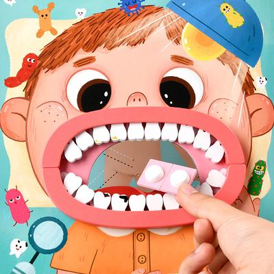 Деревянный детский оральный стоматологический набор медсестры для моделирования стоматолога, играющий в семейные медицинские игрушки