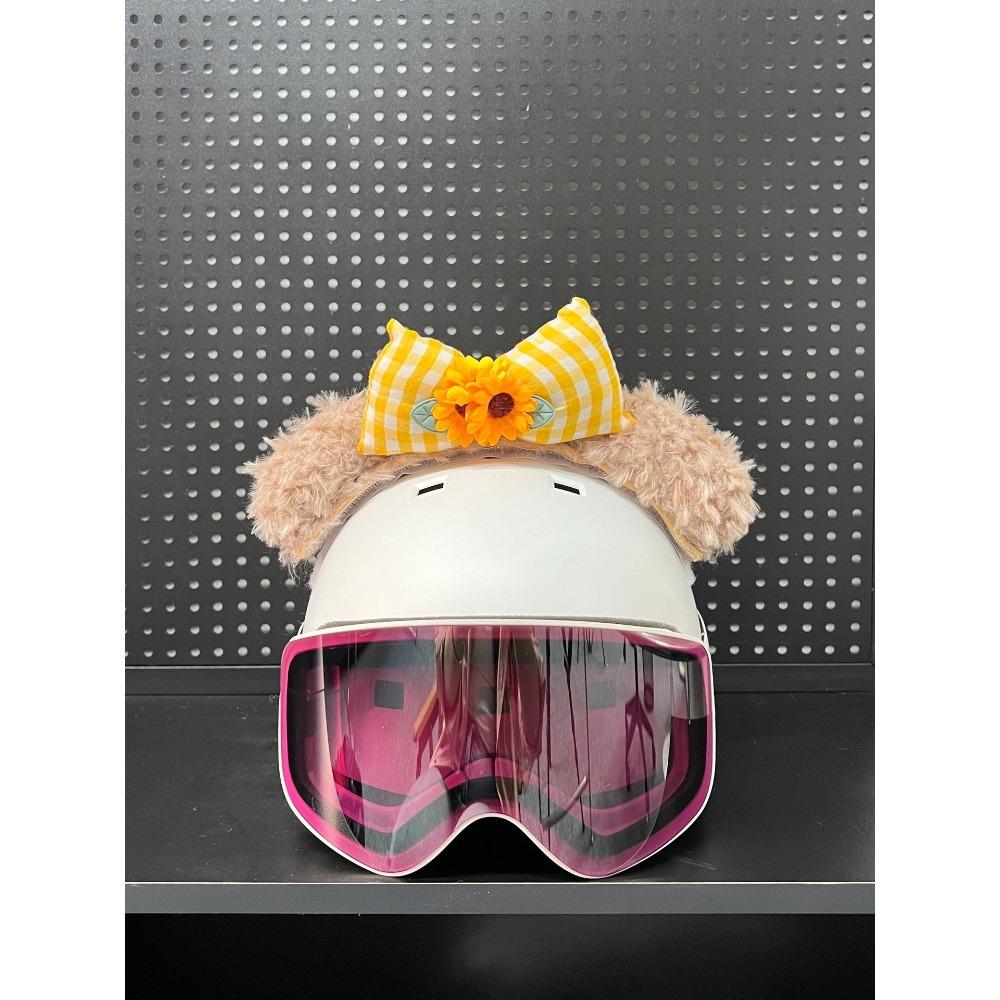 Ski Helmet Cute Decorative Outdoor Sports Helmet Bow Ears Sweet Girl Ornament Cat Ear Helmet Cap