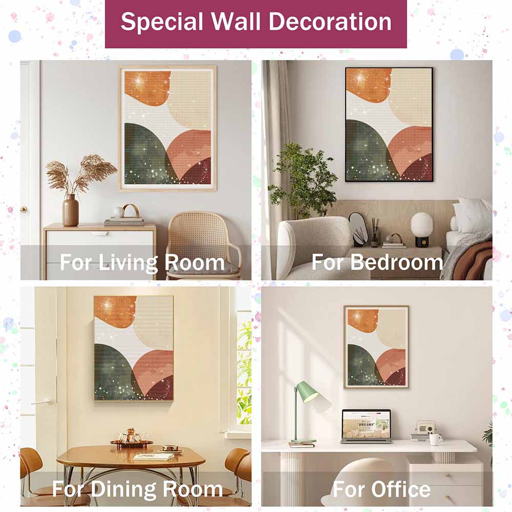5D Diamond Painting Kit. Abstract Minimalist Art Diamond Mosaic Craft. Handmade Home Decoration for Living Room and Bedroom
