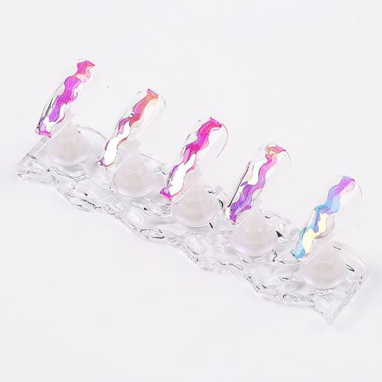 Подставка для практики маникюра с маленькой магнитной основой, эргономичная пластиковая подставка для практики нейл-арта, принадлежности для маникюра