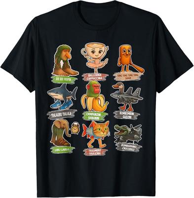 Retro Italian Brainrot Meme Funny All Brainrot TShirt Unisex T-Shirt