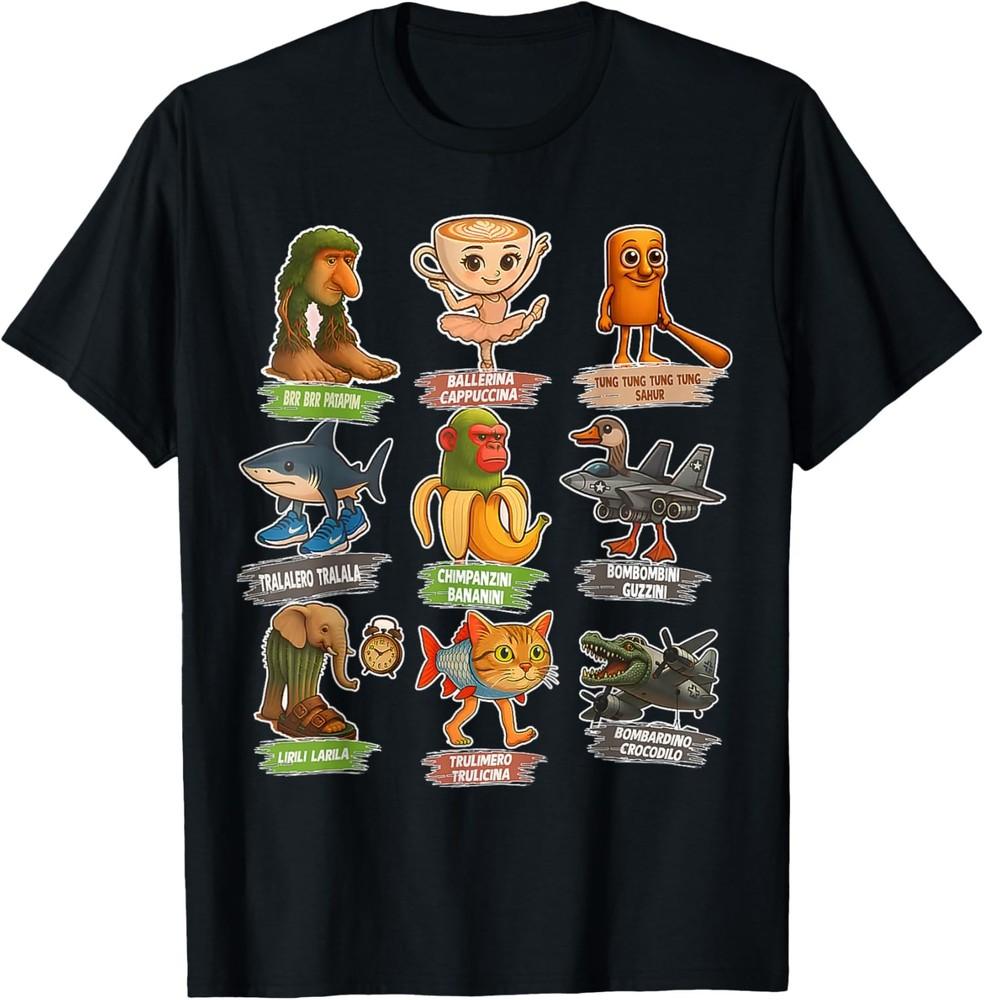 Retro Italian Brainrot Meme Funny All Brainrot TShirt Unisex T-Shirt