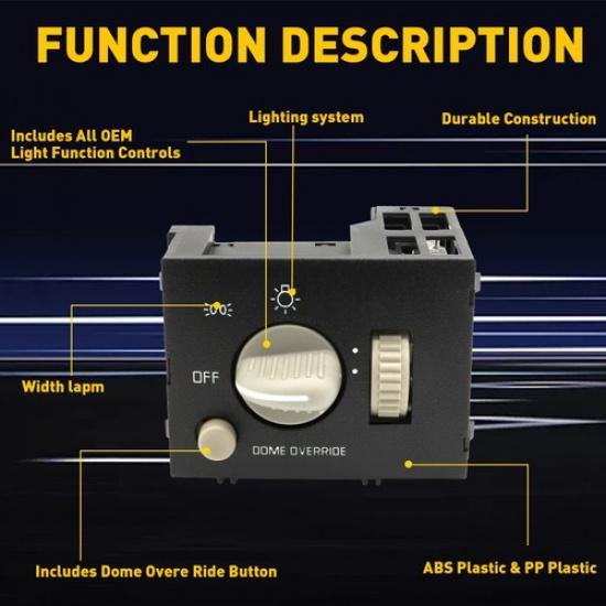Headlight Parking Light Switch For Chevy K1500 C1500 GMC 15013005 15047633 EOA