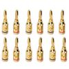 12pcs Gold Plated Speaker Banana Plugs Aluminium Alloy Speaker Connector Open Screw Type Universal for Car