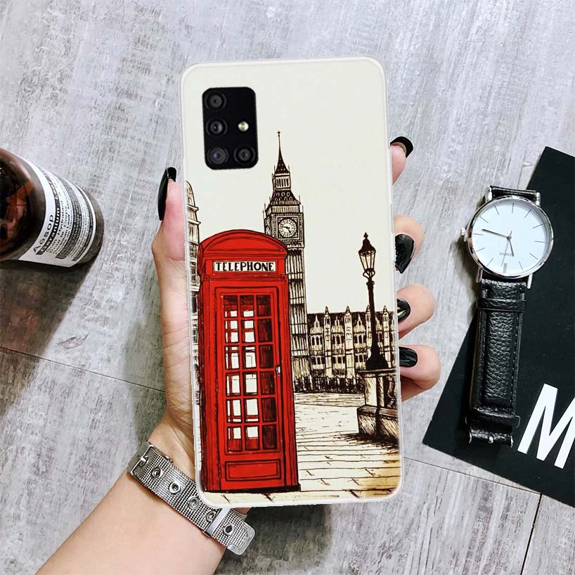 Чехол для телефона с флагом Лондона, Великобритании и Англии для Samsung Galaxy A12 A22 A32 A42 A52 A72 A51 A71 5G A41 A31 A21 A02S M12 M21 M31