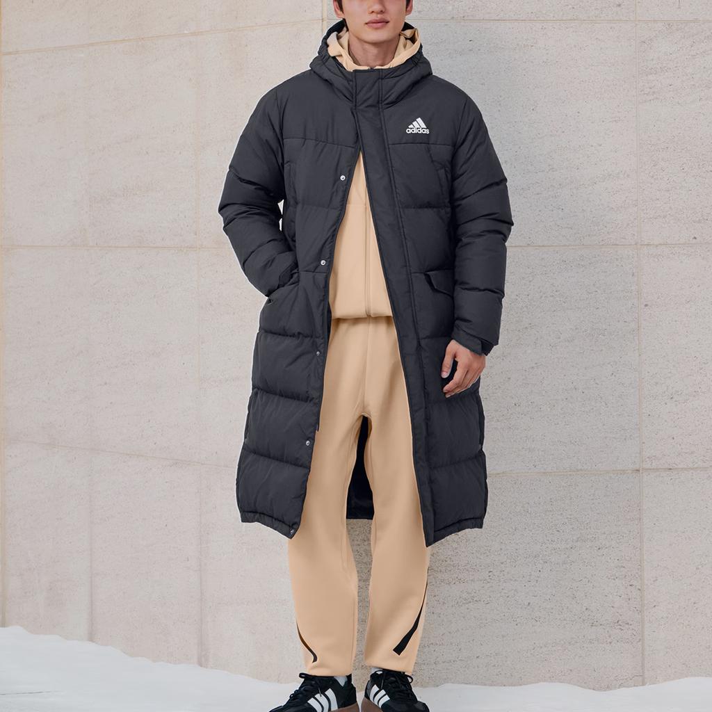 adidas Длинная пуховая куртка с 3 полосками мужская KE5405