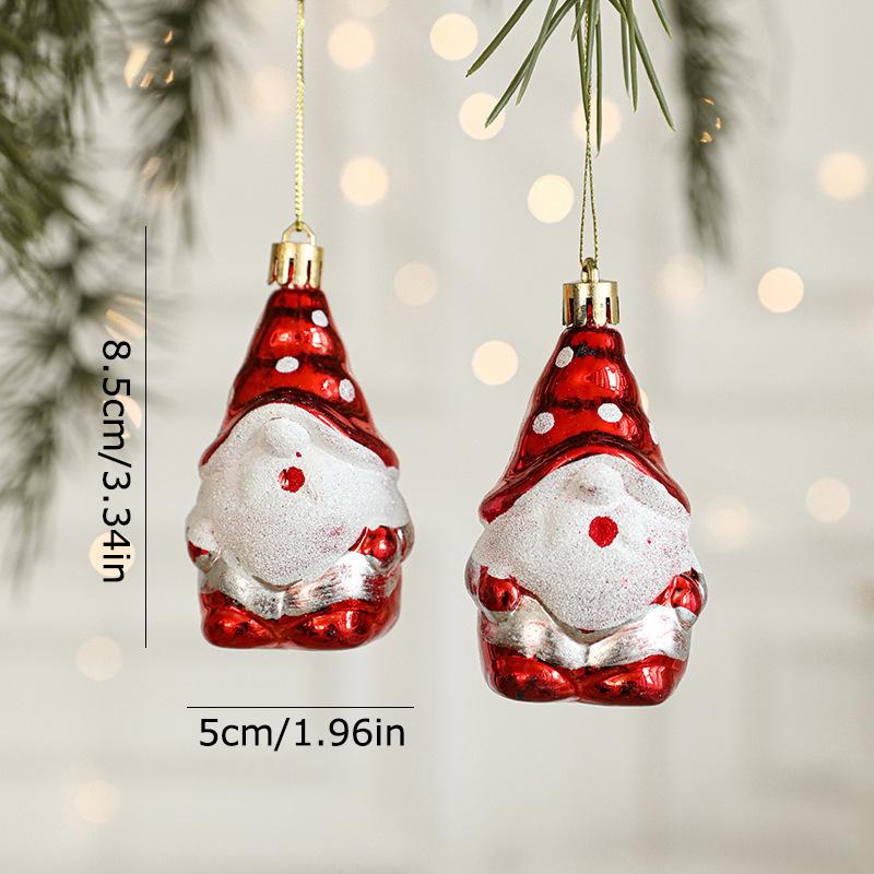 2 шт. Дед Мороз Детские подарки Рождественское подвесное украшение Товары для вечеринки Рождественские шары Фестиваль Доступно несколько вариантов