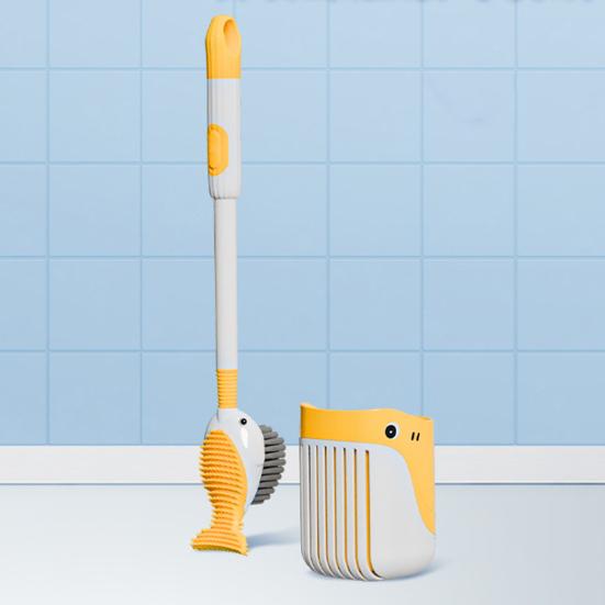 Туалетная щетка Squirt Whale с поворотом на 360 градусов и силиконовой головкой, отверстием для подвешивания